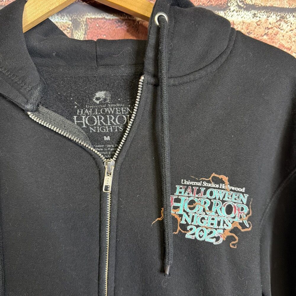 Universal Studios Hoodie Mens XL Black Halloween Horror Nights 2025 Jason Freddy - Picture 4 of 4